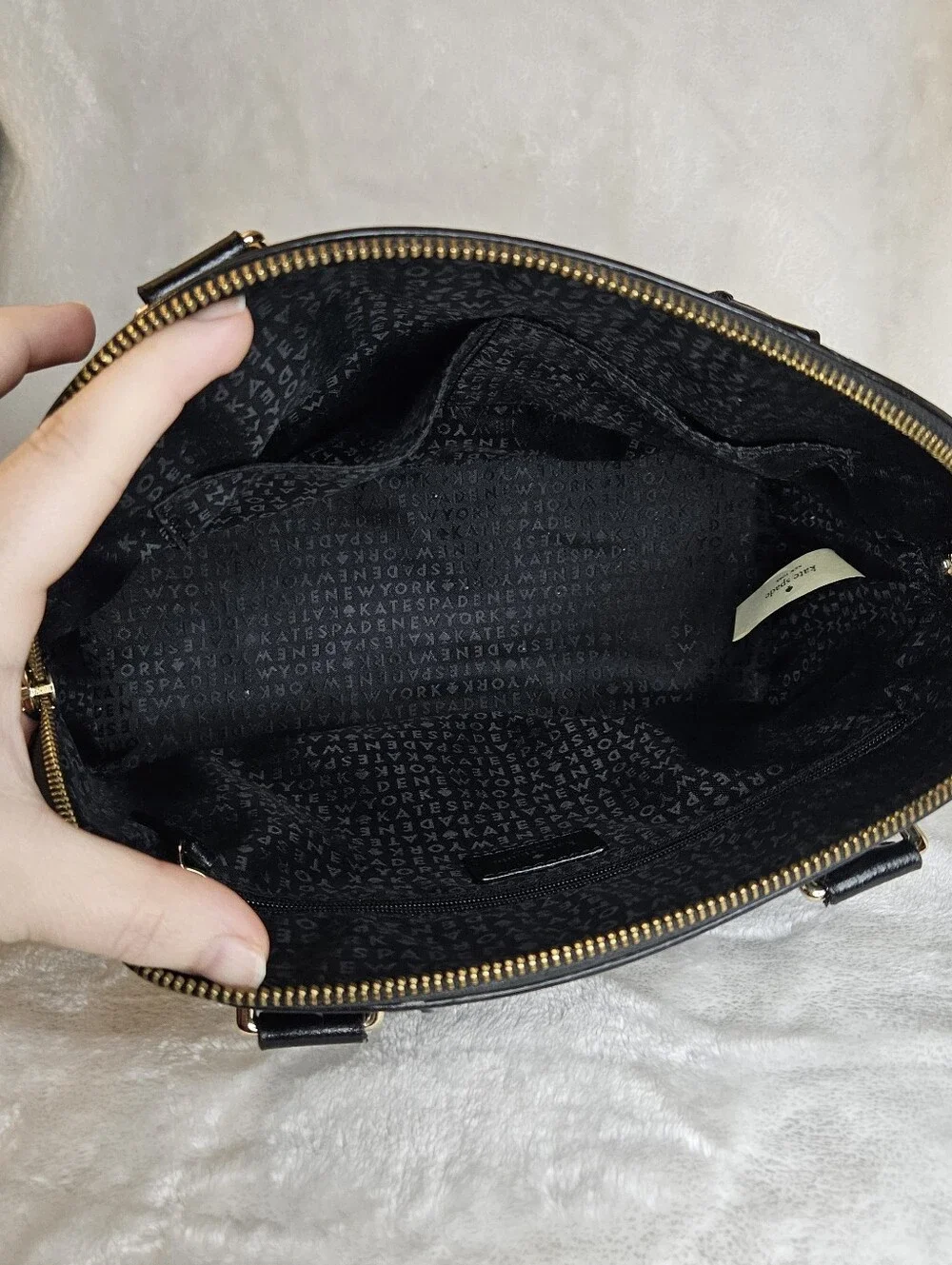 Kate Spade Carli Grove Street Splodge Dot Medium Leather Satchel Bag